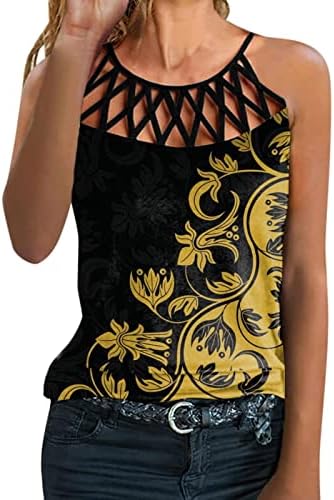 Jesen Ljetna bluza Ladies bez rukava 2023 pamučna Crewneck grafička kamisole spremna za bluzu