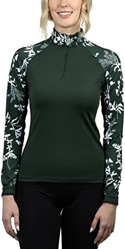 Kastel Danska Ženska majica za sunčanje s dugim rukavima | Četvrti zip atletski vrhovi | UPF