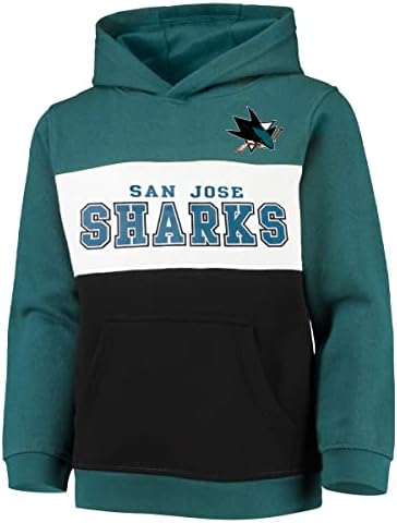 Outstuff San Jose Sharks Juniors Veličina 4-18 Colorblock Pulover Fleece Hoodie