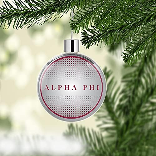 Alpha Phi sestrinstvo okrugli stan Božić drvo ukras ukras za drvo Party home Holiday Decor
