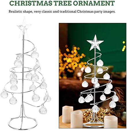 Stolni stol za božićne stablo Stollop Božićno stablo ukras sa kristalnim kuglicama Mini Xmas