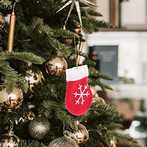 Aboofan Božić mini čarapa 16pcs Božićne čarape Dekoracija Božićno drvsko viseće čarape Goodie torbe