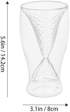 Yardwe Wigs Wine naočale sirena dizajnerske novine šampanjce viski čaša za piće za piće koktel šalica za kućni