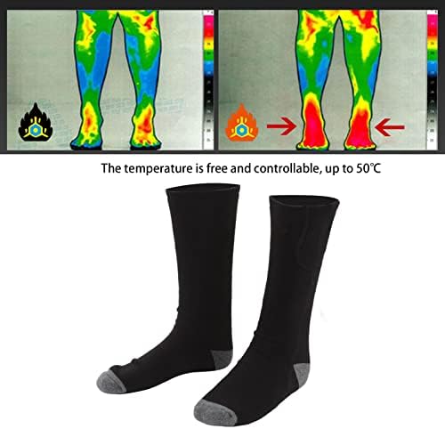 Grijane čarape, pametne čarape za grijanje otporne na hladnoću Crna baterija od 4400mAh 3 stepena prenosa