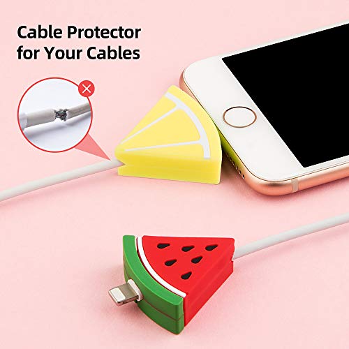 Sunguy Slatki zaštitnik kabela za voće za iPhone iPad punjač, ​​10pcs zaštitnik za životinje,
