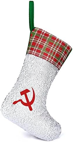 SSSR HAMMER logotip Božićna sekfijaška čarapa Xmas Tree Ukrasi za odmor za odmor za unutarnju vanjsku kuću