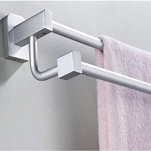 Držač od aluminijskog ručnika 60 cm, kreativni dvostruki bar zid viseći kupaonice ručnike ručnike, za