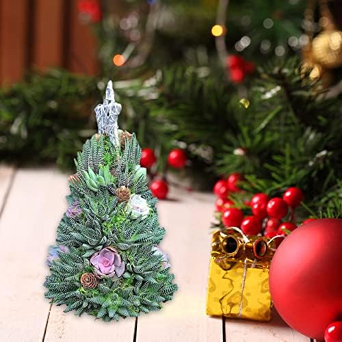 Knete mini mesnatim božićno staberiftil smola božićno stablo Desktop mini božićna dekoracija mesnata postrojenje