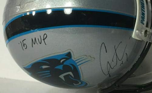 Cam Newton potpisao FS Panthers fudbalska kaciga INS 15 MVP autogram JSA - autograme NFL kacige