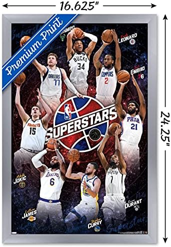 Trendovi Međunarodna NBA liga-Superstars 21 zidni Poster, 22.375 x 34, Neuramljena verzija,