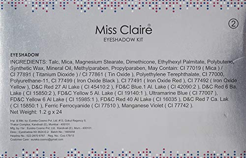 Miss Claire komplet za sjenilo 3624-E-3, višebojni, 28.8 g