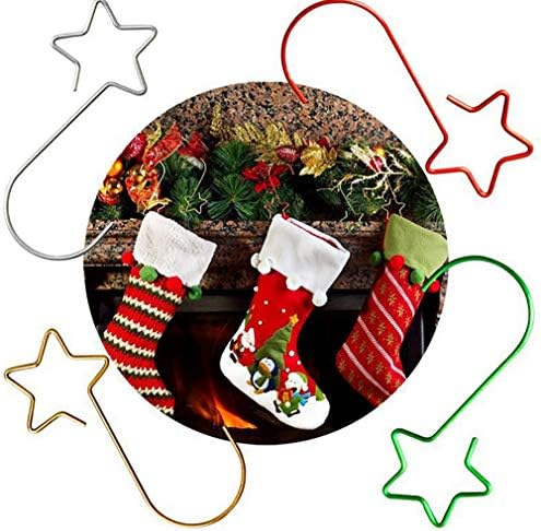 BESYOUSEL 60PCS božićni ukrasi Kuke metalnih vijenca Kukice božićne zvijezde vijenac Kuka mini vješalica