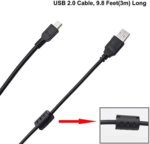 TAISS UC-E6 / UC-E16 USB kabel za punjenje, 10FT dugačak, zamjenski digitalni fotoaparat USB kablovski