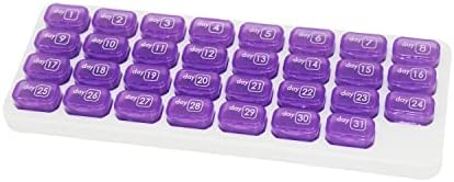 UHZBTEC 2 pakovanja mjesečnih 31 pretinac za pilule Organizator dnevnih pilula Organizator za lijek posuda za držač vitamina