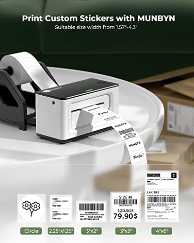 MUNBYN štampač naljepnica za otpremu P941, 4x6 štampač naljepnica za otpremu paketa, traka za pakovanje,