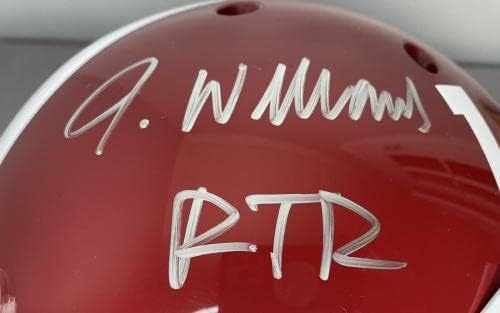 Jameson Williams potpisao je Alabama Crimson Tide fudbalsku kacigu pune veličine w JSA COA-autograme