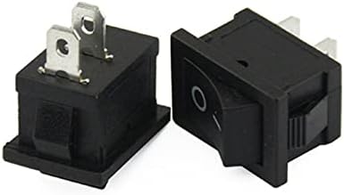 YUZZI preklopni prekidač 5 kom crni Mini prekidač 6a-10a 250V KCD1-101 2pin preklopni prekidač