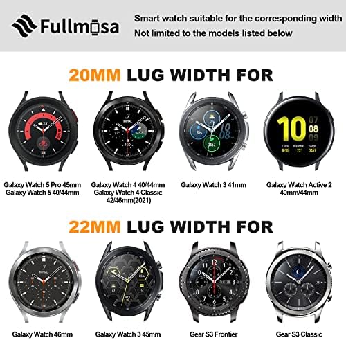 Fullmosa Brzo izdanje Watch bend 22mm 20mm 18mm, izgorene kožne waCthe bendove za Samsung Galaxy Watch / Huawei