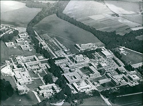 Vintage fotografija iz vazduha pogled na Susseks Univerziteta. 1972.