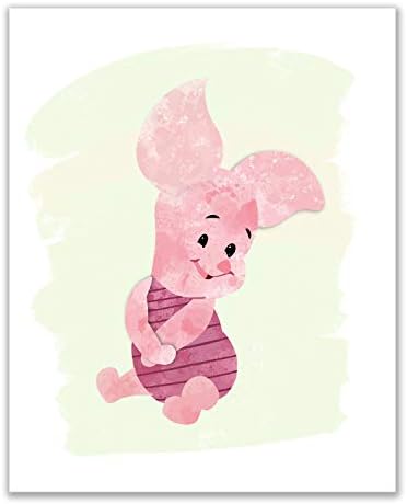 Winnie The Pooh Akvarel Art Nursery Prints Prasad Tigar Eeyore Zec Dečiji Zidni Dekor