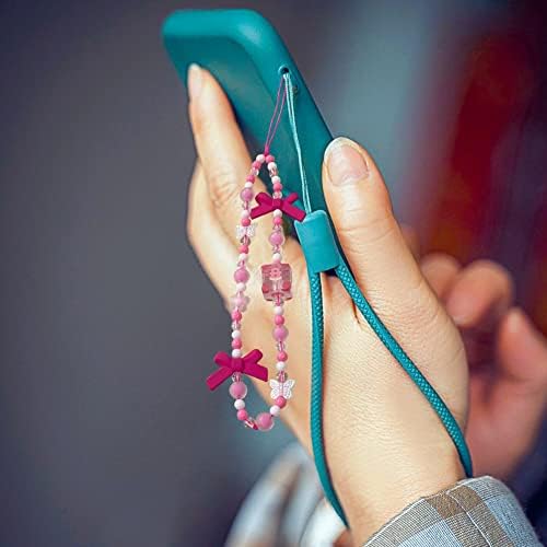 Uzica za mobilni telefon univerzalna perla sa srcem leptir cvjetna Lopta za telefon Lanyard narukvica