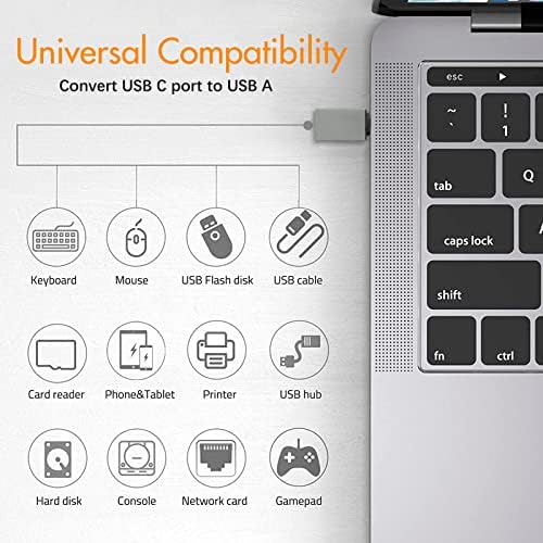 USB C do USB 3.0 adapter, Wansurs 4 Pack USB C do mužjaka do ženskog adaptera Kompatibilan sa MacBook 2018.