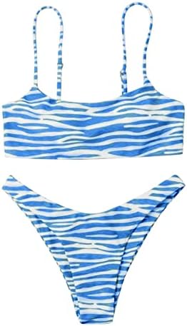 Uslužne kratke hlače Ženski kupaći kostimi TOP bikini višebojni prugasti Split Print Beach Girls kupaći
