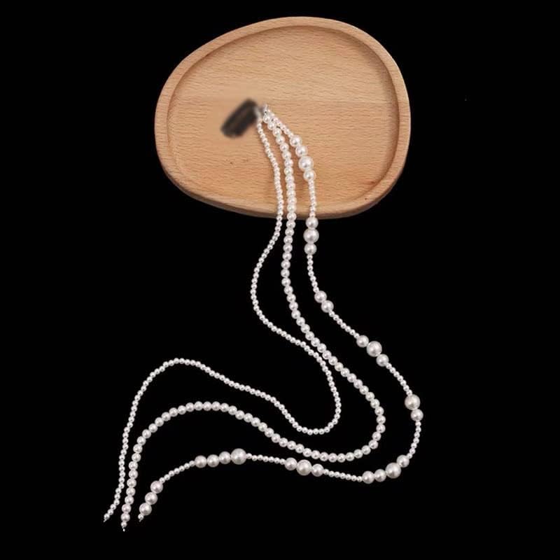 Walnut Simulirani biserni lanac za žene za žene kabine za kosu Barrettes pletenica Ponytail nakit za kosu