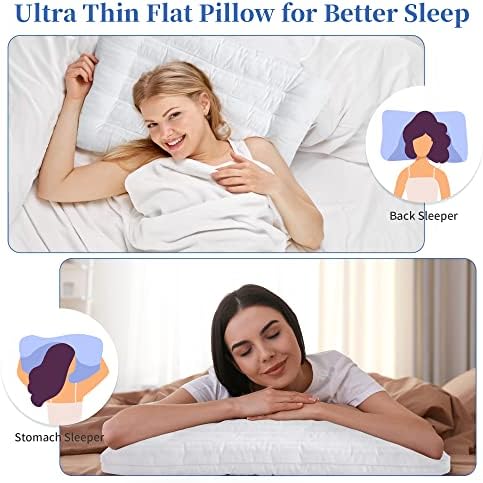 Mabozoo ultra tanki stomak jastuk jastuk, ravni jastuk za spavanje, meki jastuci za krevet za