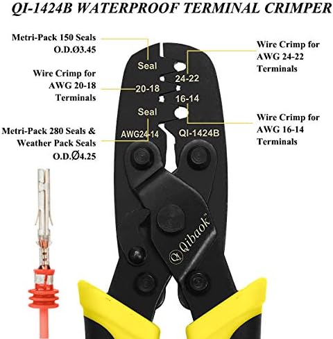 Qibaok Weather Pack Crimper Tools Vodootporni konektori za preskop za preskop za delphi packard