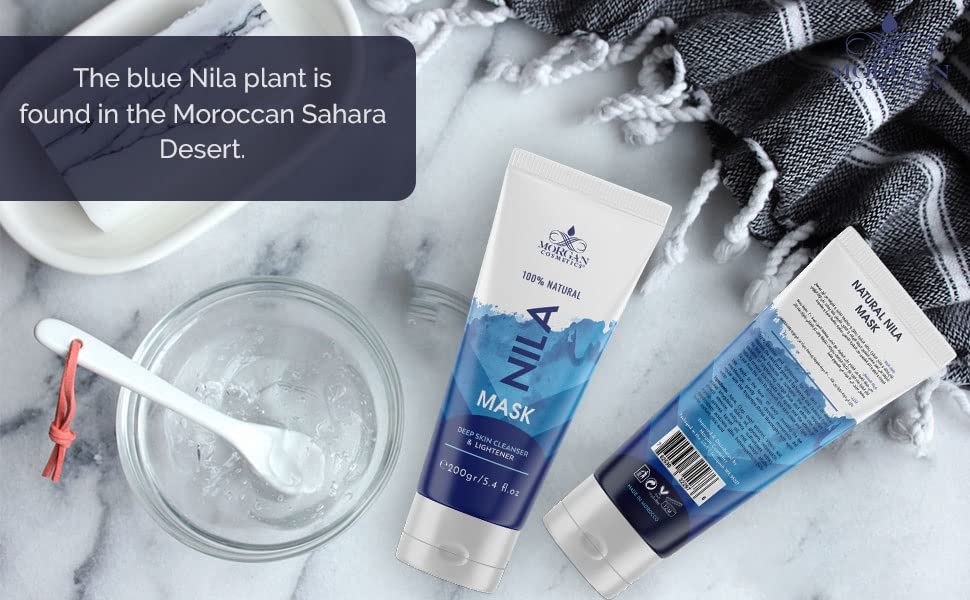 Morgan Cosmetics Blue Nila Maska maska prirodni Deep skin Cleanser & Lightener 200 gram/