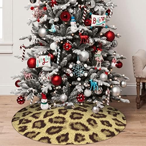 Žuti leopard print ispisano božićno suknje 48 za Xmas Holiday party ukras