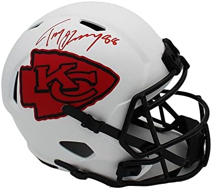 Tony Gonzalez potpisao Kansas City Chiefs Speed Full Size Lunar NFL kacige sa autogramom NFL Helmets