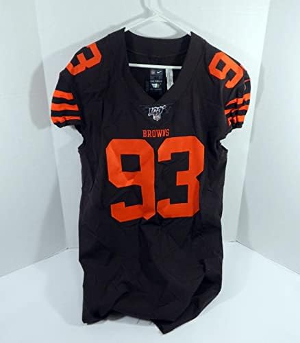 2019 Cleveland Browns # 93 Igra izdana smeđa dres Boja Rush 100 p NP REM 46 32 - nepotpisana NFL igra rabljeni dresovi