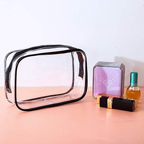 5pcs jasna kozmetička torba za šminku, PVC prijenosna kozmetička torba sa patentnim zatvaračem, putni