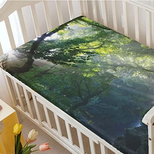 Opremljeni mini kreveti za prašume, prenosivi mini listovi krevetića meki i prozračni posteljini