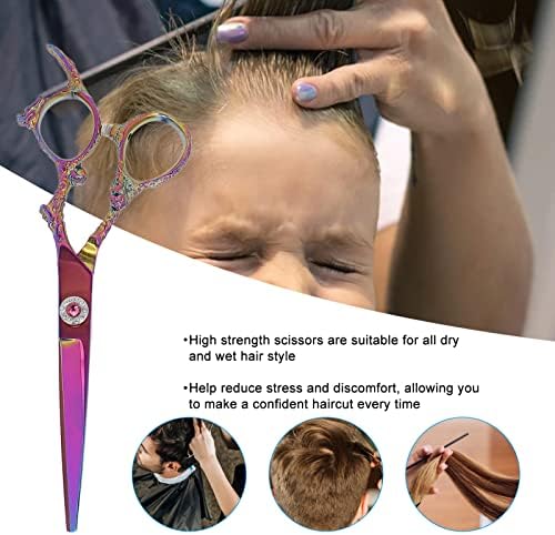 Škare za oblikovanje kose, zakrivljene ručke za rezanje kose sitno podešavanje noseći prasak