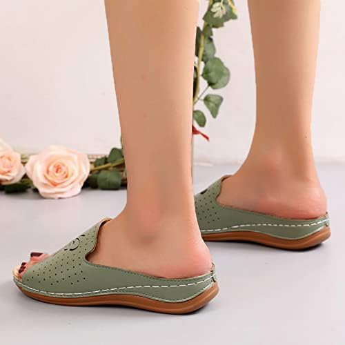 Papuče za žene u zatvorenom vanjskom šuplju stil ljeto proljeće moda rimsko ravne ljetne flops