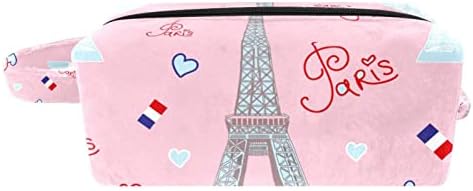 Tbouobt kozmetičke torbe šminke za žene, male šminke torbice za šminku, Eiffelov kula Pariz Valentine