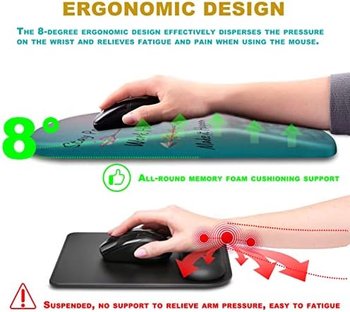 Kuosgm Ergonomska podloška za ručnu zglob sa masažnom tačkicom, udobnom računarskom jastukom za