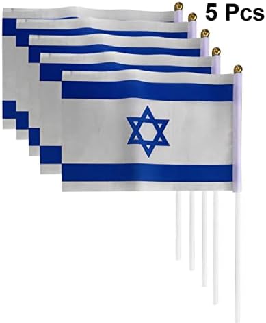 Sewacc Američka zastava Izrael Ručna mahala Zastava 5pcs Country Handheld Zastava Nacionalne ruke Zastava