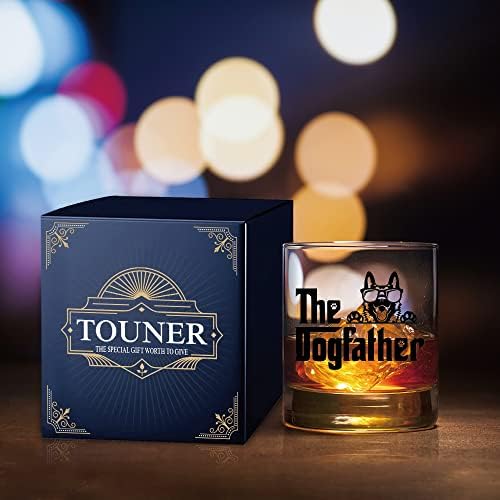Naočare za Njemački ovčar Touner, čaša za viski DogFather, pokloni za ljubitelja pasa za njega,