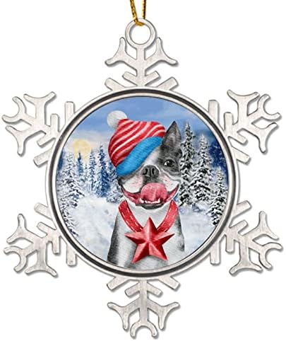 Ukras Za Drvo Ukras Sretan Božić Smiješni Ukrasi Za Pse Akvarel Zimski Snježni Pas Smiješni Božić Viseći