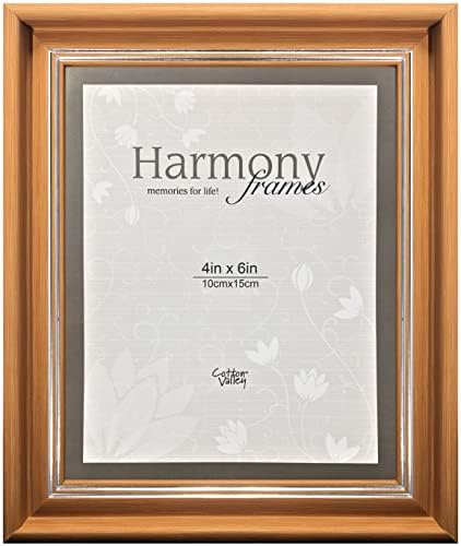 Harmony Frames 4x6 u hladu Silver Lining Wood okvir za Slike galerija prikaz zida i stola, bež