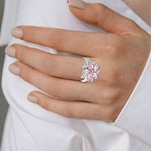 Prstenovi Za Žene Cvijet Cirkon Prsten Nakit Rođendanski Prijedlog Poklon Svadbeni Zaručnički Prsten