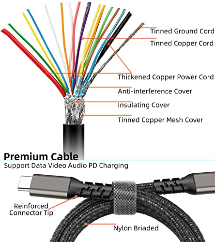 Ezcoloris USB C produžni kabl 10Gbps USBC 3.1 Gen 2 kabel 4k video audio podaci tipa C kabel 100W PD Brzi punjenje
