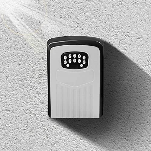 Reset-104 Veliki ključ Safe 6-znamenkasti pohranjivanje Smart Lock Box Instant daljinski pristup putem Bluetooth / CODE / APP, bez WiFi zidnih montiranih visokih sigurnosti Postavljanje vlastite kombinacije 5 Kneznik Crna
