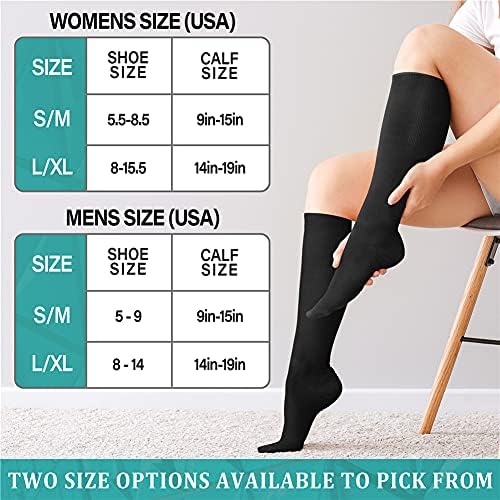 Čarape za kompresiju bakra za žene i muške cirkulacije 15-20 mmHG je najbolje za atletiku, podršku,