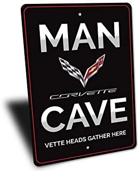Corvette Man Cave, Chevy Race Team znak, Chevy znak, Chevy traka, Man pećina aluminijumski znak-16x