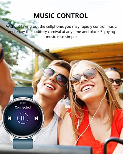 Pametna narukvica okrugla ekran za ekran Krvni pritisak Glazbeni kontrola Glazba za praćenje